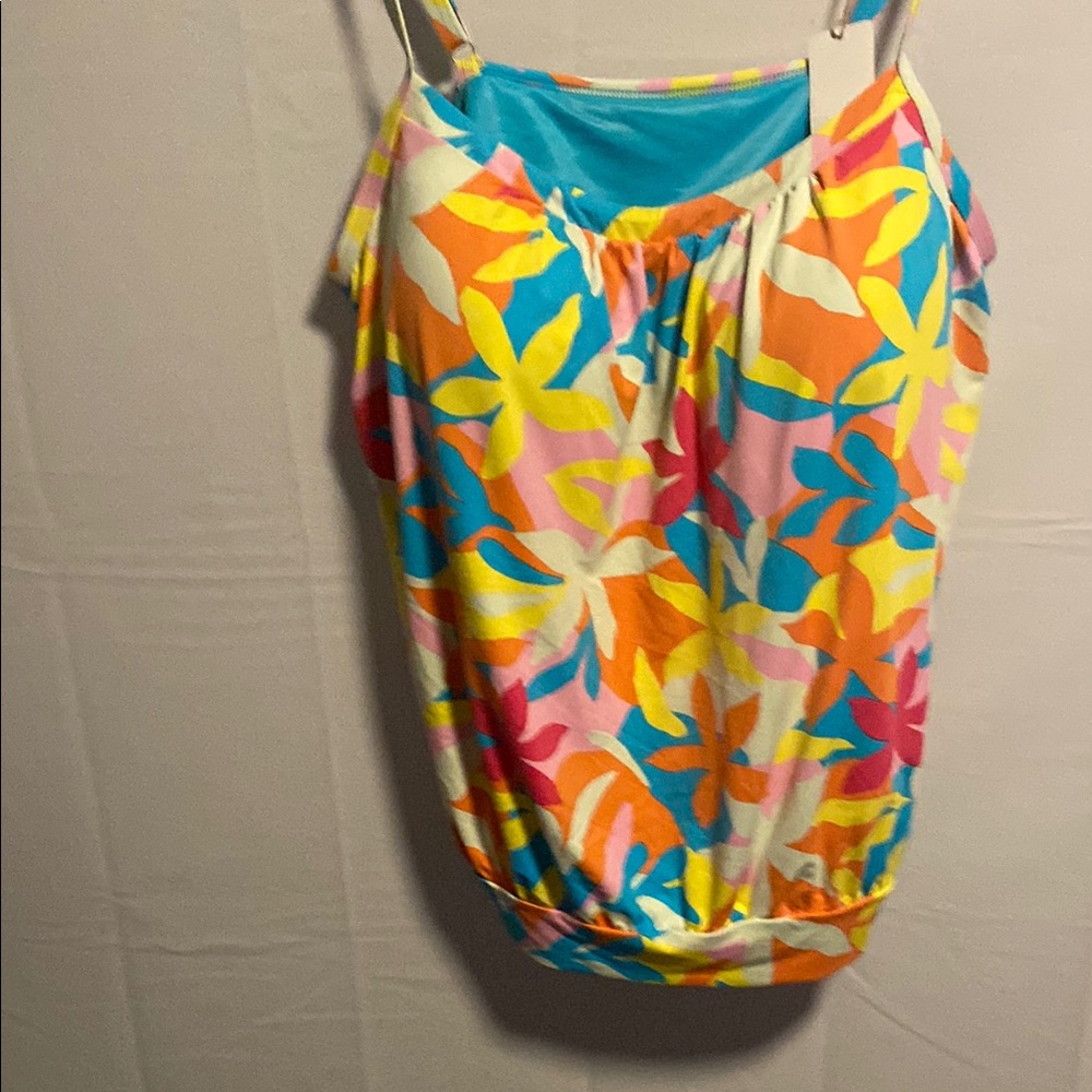 Lands' End Vibrant Floral Swim Coverup nwt